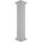 Ekena Millwork 8"W x 48"H Plain Newel Post with Flat Capital & Base Trim (Installation kit included) NWL08X48PLF0B0 - alternate 7